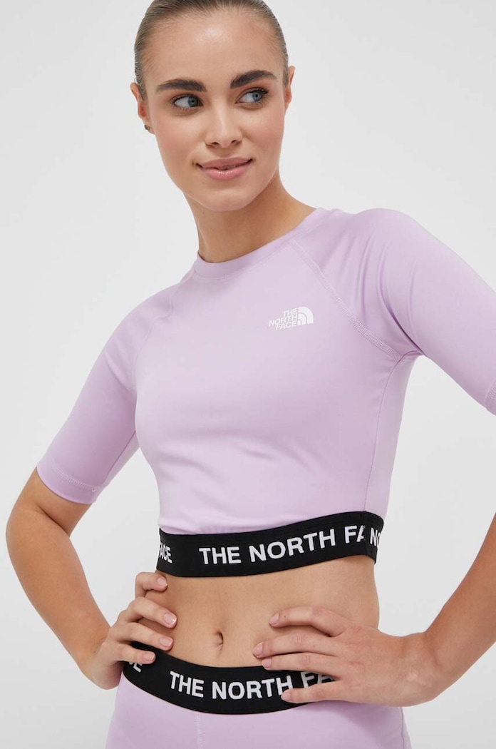Tréninkové tričko The North Face slim fialová NF0A824FHCP1
