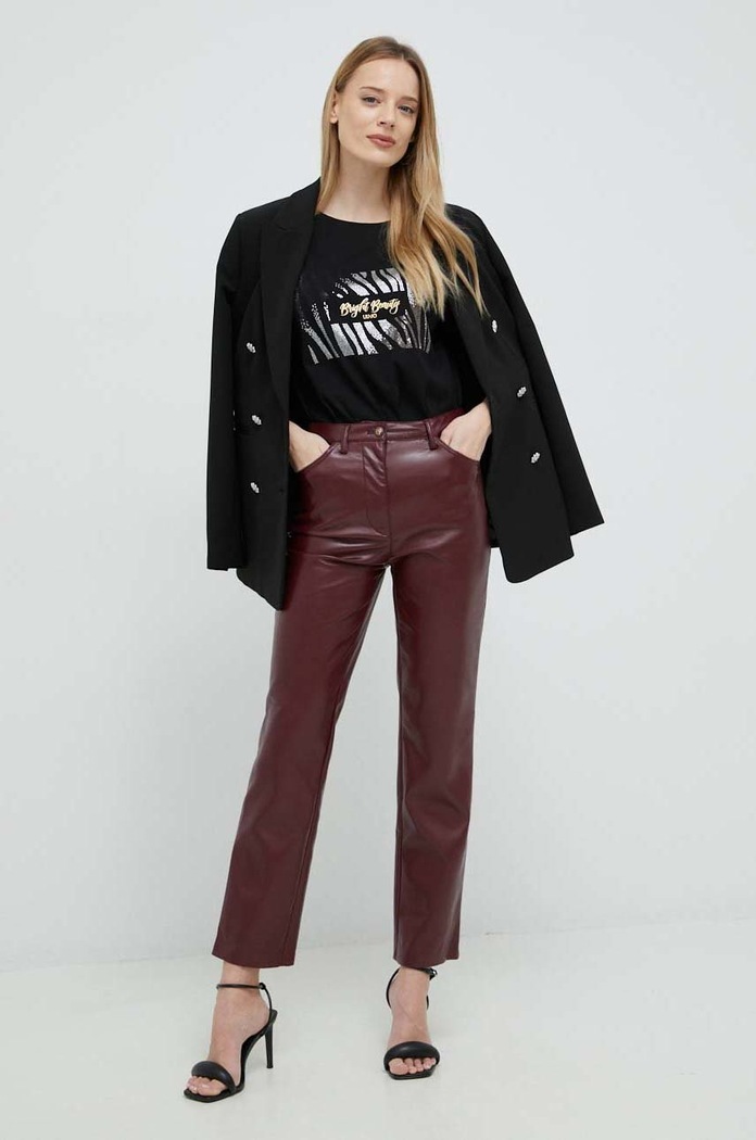 Liu Jo t-shirt bawełniany WA3332.J6410 czarny SS23