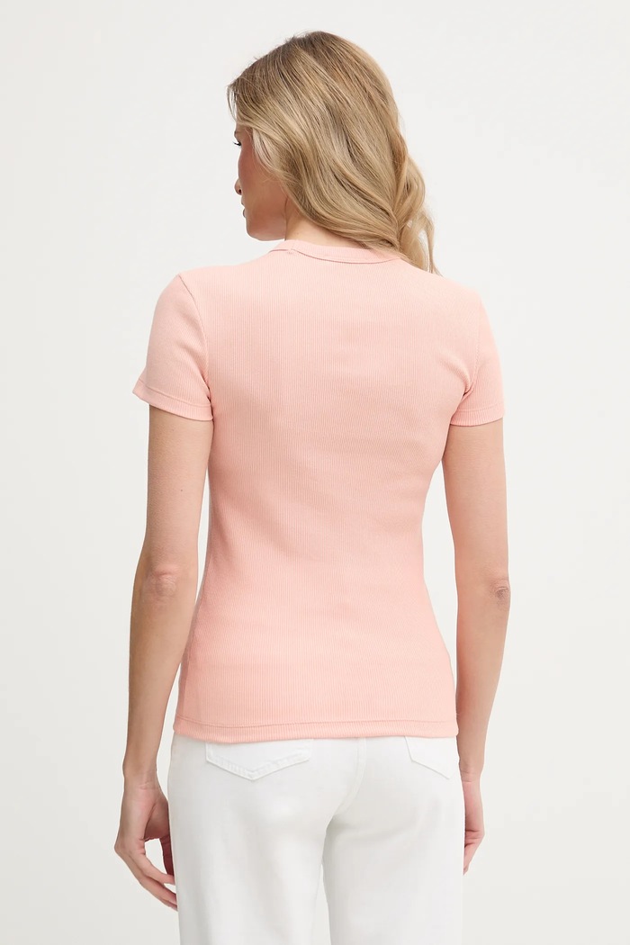 Ρούχα Lacoste t-shirt γυναικείο βαμβακερό TF5538 ροζ