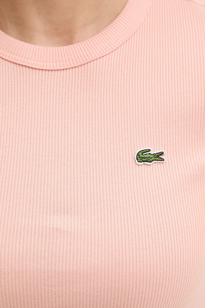 Lacoste t-shirt γυναικείο βαμβακερό TF5538 ροζ