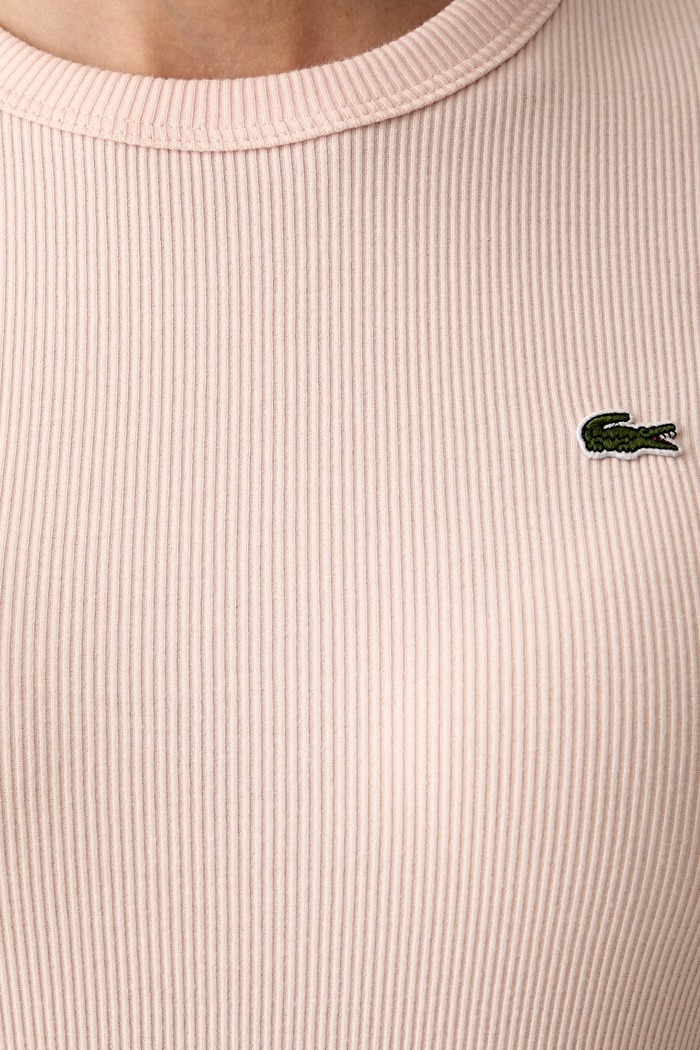 Lacoste T-shirt damski bawełniany TF5538 różowy