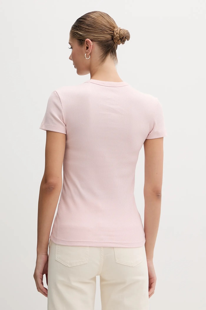 Ρούχα Lacoste t-shirt γυναικείο βαμβακερό TF5538 ροζ