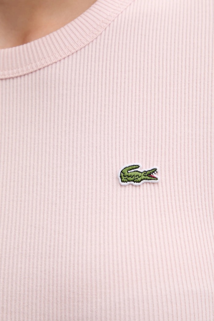 Lacoste t-shirt γυναικείο βαμβακερό TF5538 ροζ