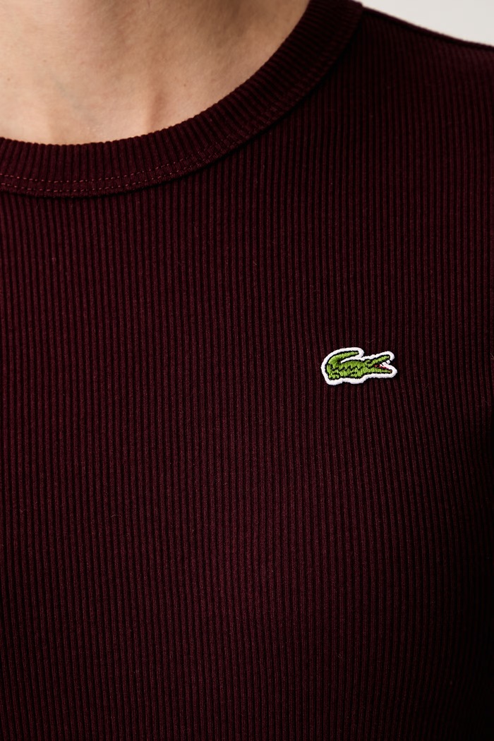 Lacoste T-shirt damski bawełniany TF5538 bordowy