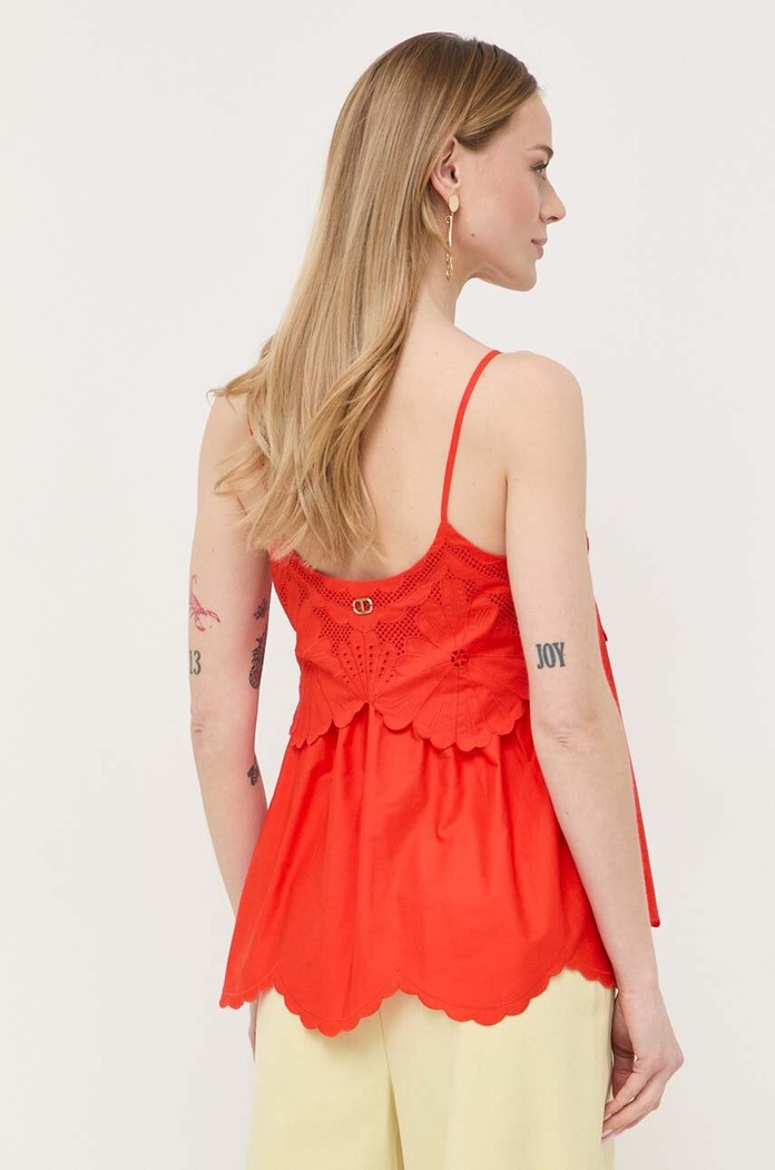 Oblečení Bavlněná halenka Twinset 231TT2304 oranžová