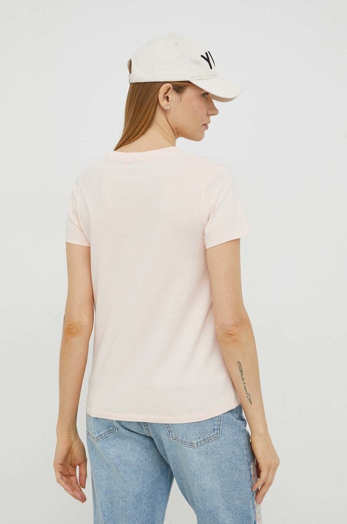 Ρούχα Βαμβακερό μπλουζάκι Levi's 39185.0209 ροζ