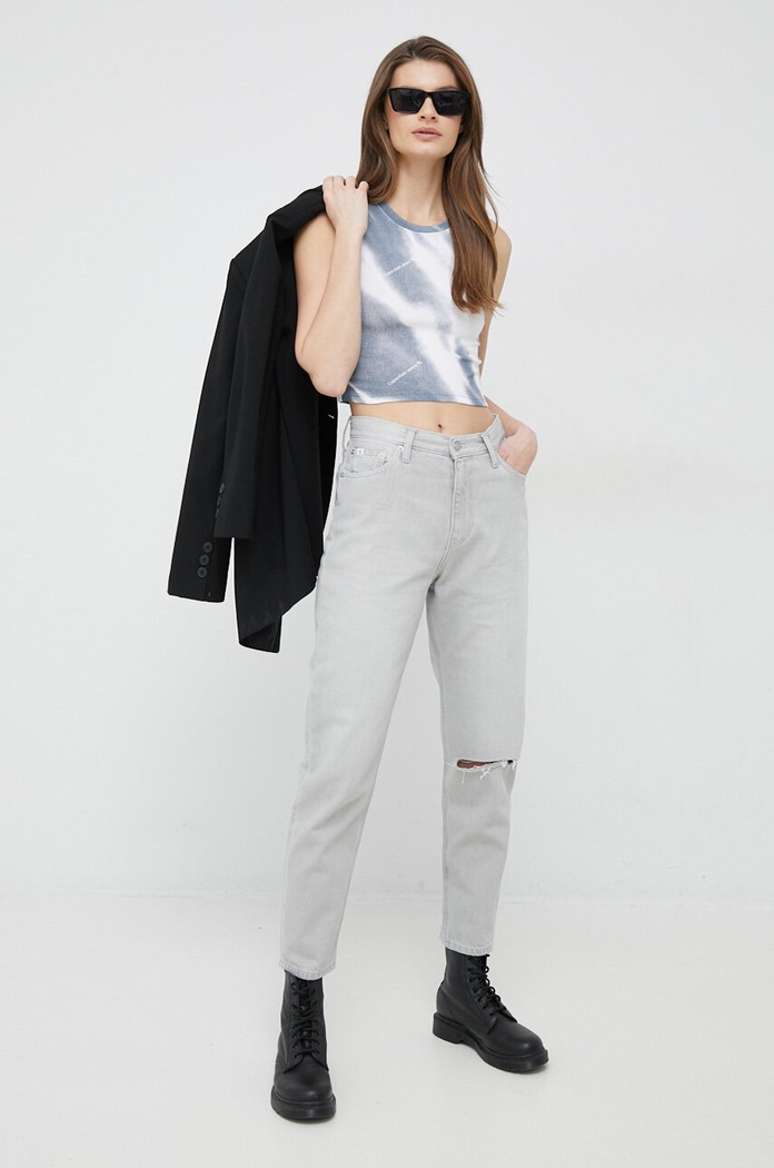 Calvin Klein Jeans top J20J220728.PPYX niebieski SS23