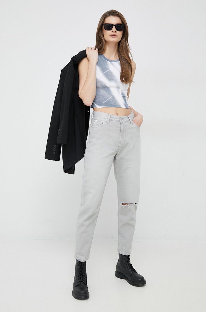 Calvin Klein Jeans top J20J220728.PPYX niebieski SS23