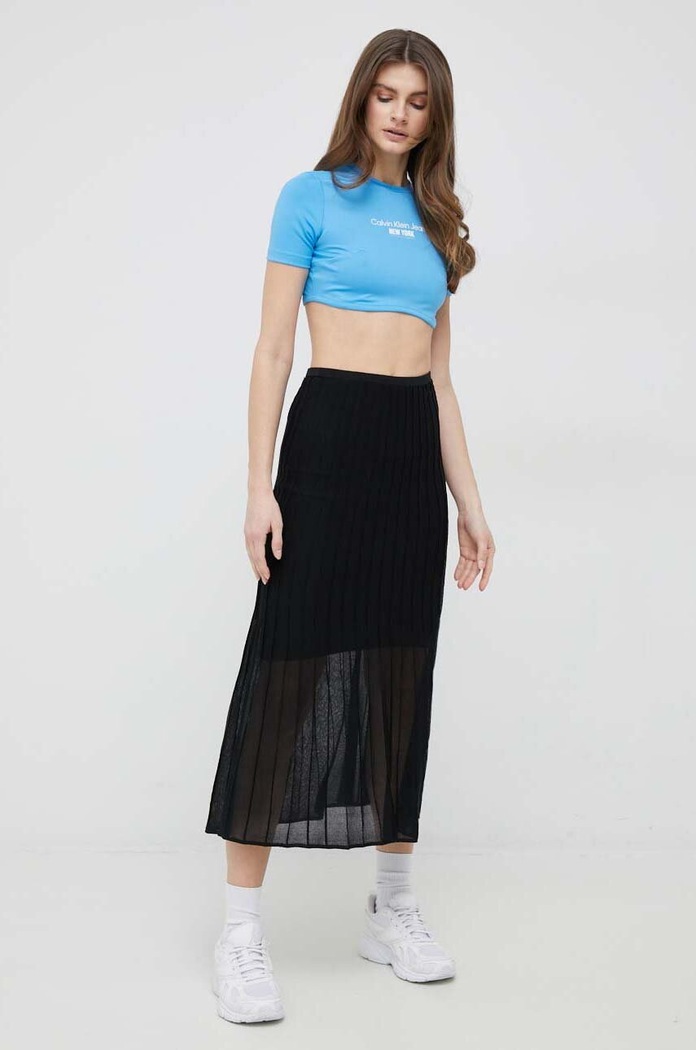 Tričko Calvin Klein Jeans J20J221483.PPYX modrá SS23
