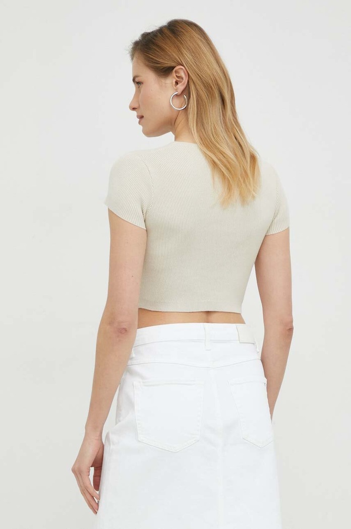 Дрехи Тениска Calvin Klein Jeans J20J221129.PPYX бежов