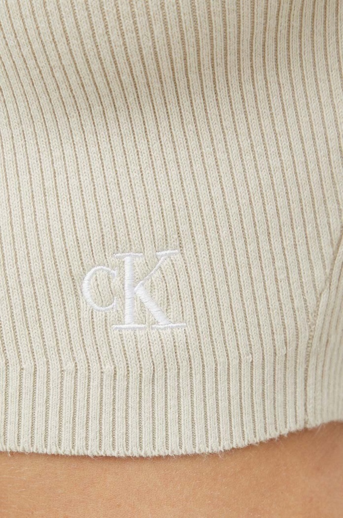 Тениска Calvin Klein Jeans J20J221129.PPYX бежов