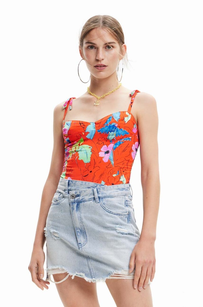 Top Desigual 23SWQW06 rdeča SS23