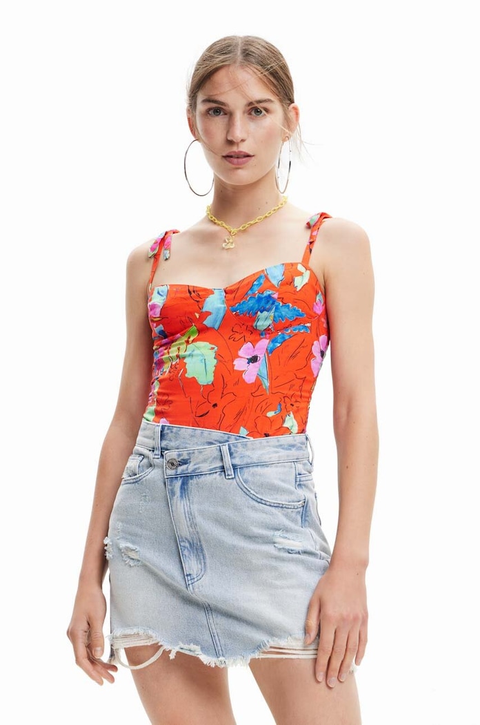 Top Desigual 23SWQW06 rdeča SS23