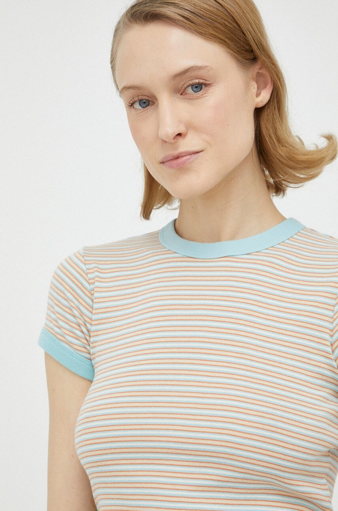 Βαμβακερό μπλουζάκι Levi's μπεζ A4081.0007
