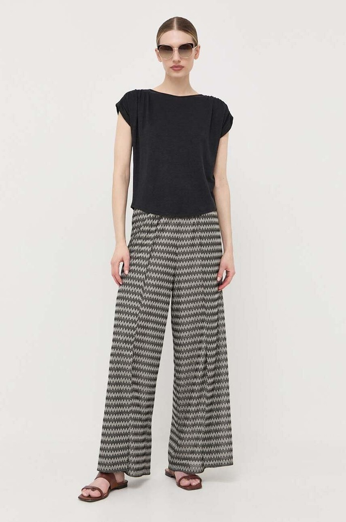 Plátěné tričko Max Mara Leisure 2339411336600 černá SS23