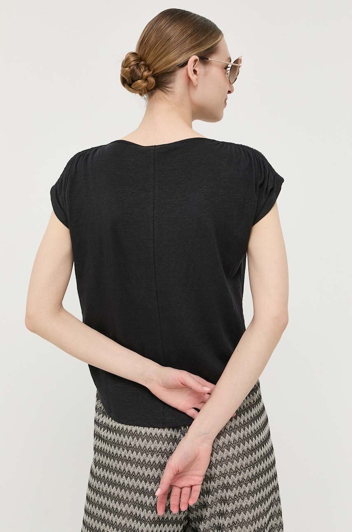 Oblečení Plátěné tričko Max Mara Leisure 2339411336600 černá