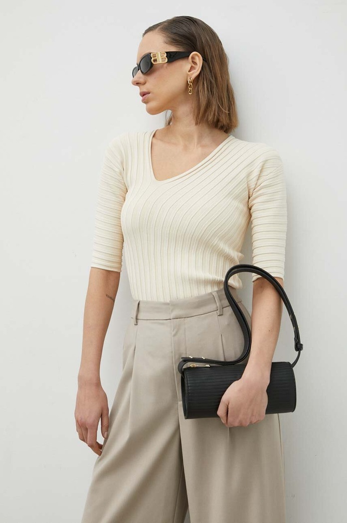 Tričko By Malene Birger béžová Q71539005