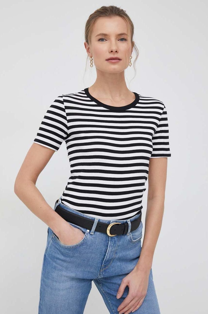 United Colors of Benetton t-shirt in cotone regolare nero 3OA6E16A0.700..
