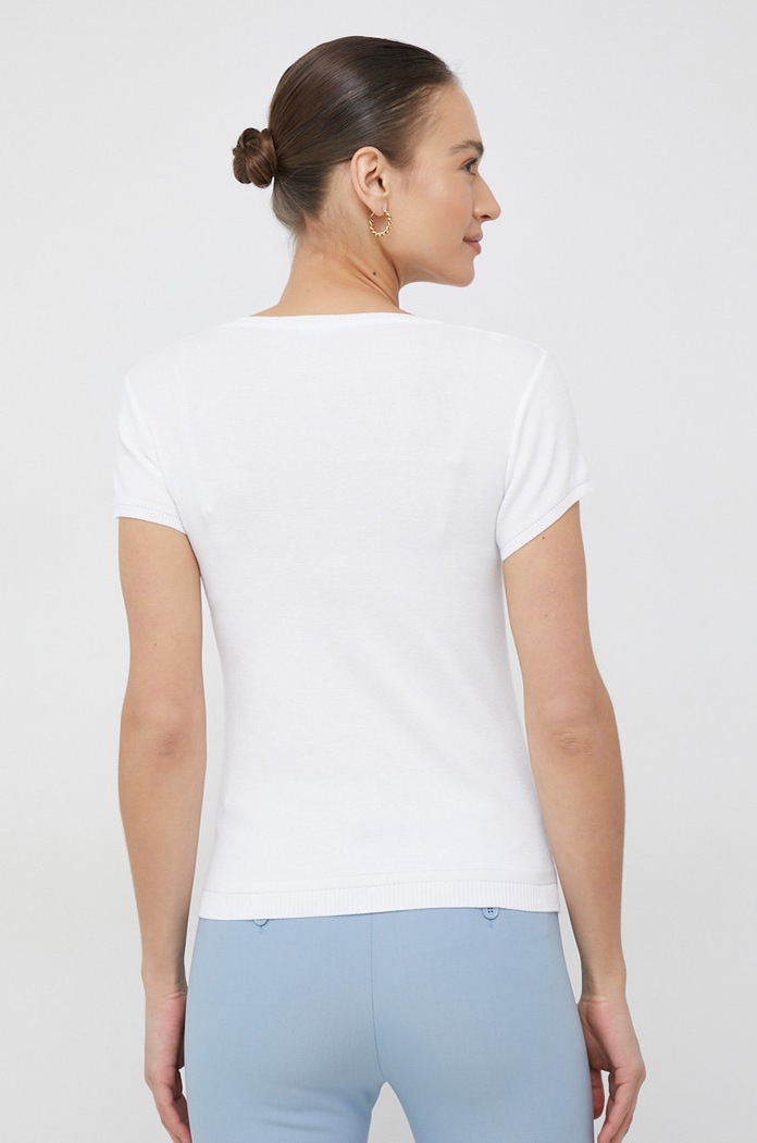Oblačila Bombažna kratka majica United Colors of Benetton 1091D1M10.101 bela