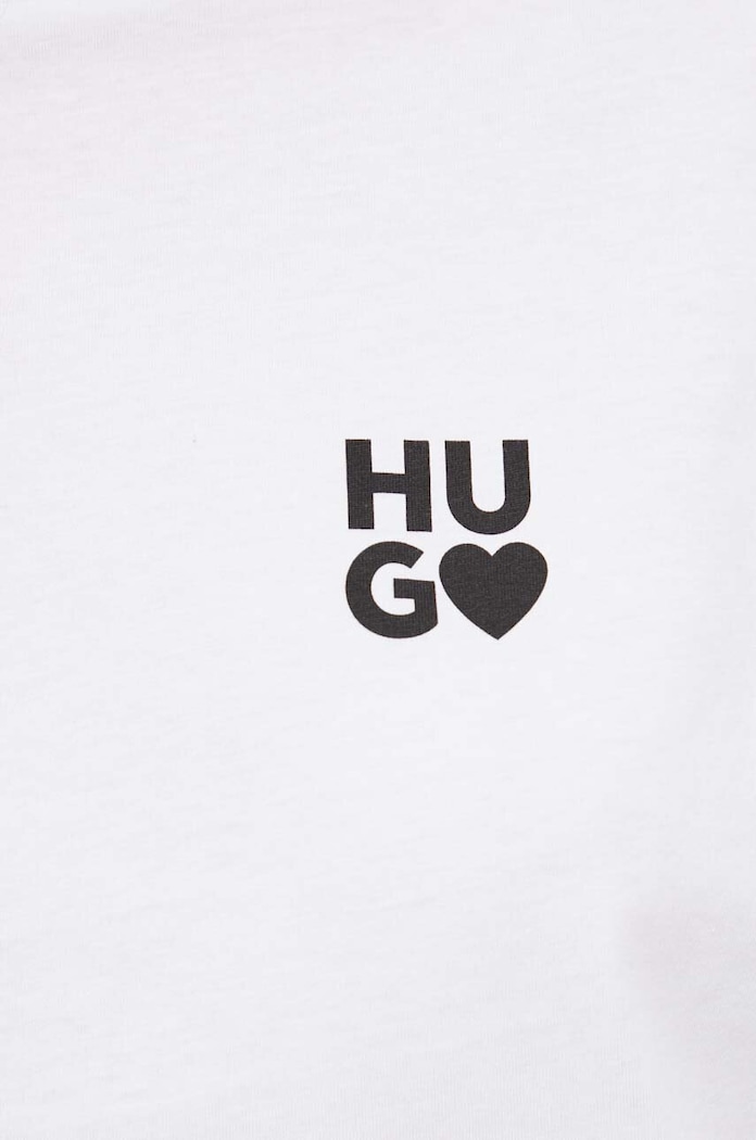 Хлопковая футболка HUGO Dashire_4 50489198 белый