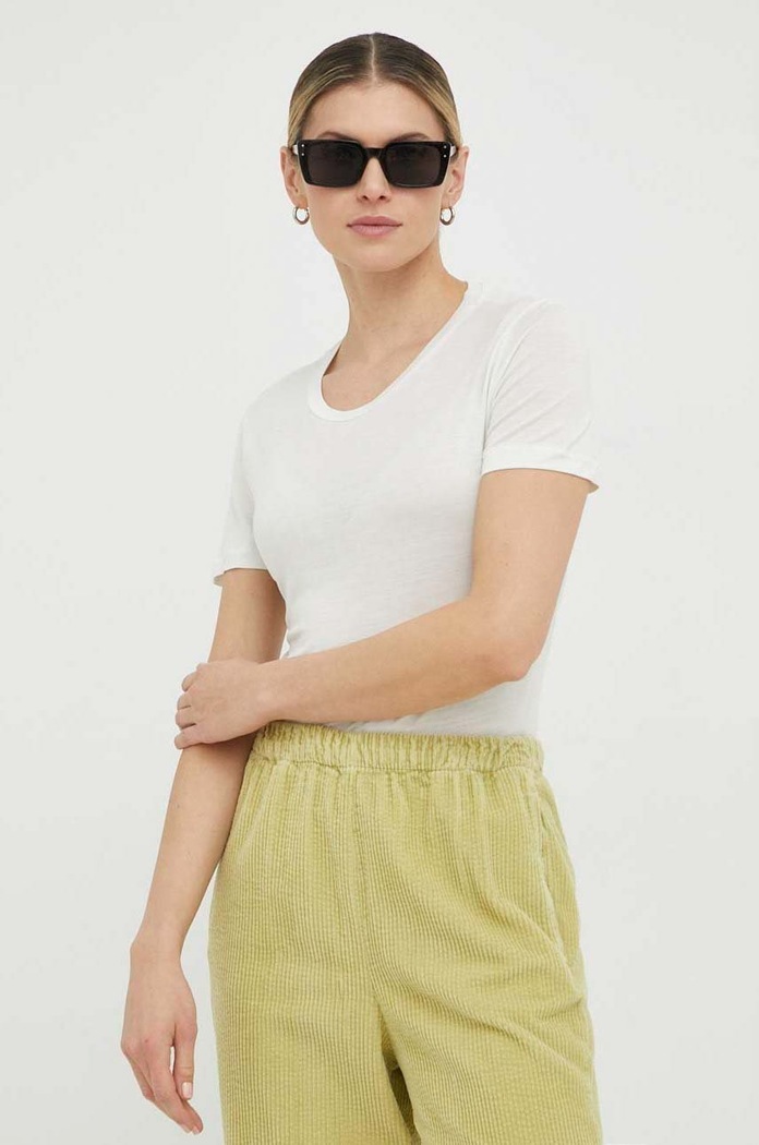 Majica kratkih rukava Bruuns Bazaar Katka Planet friendly bijela BBW1072