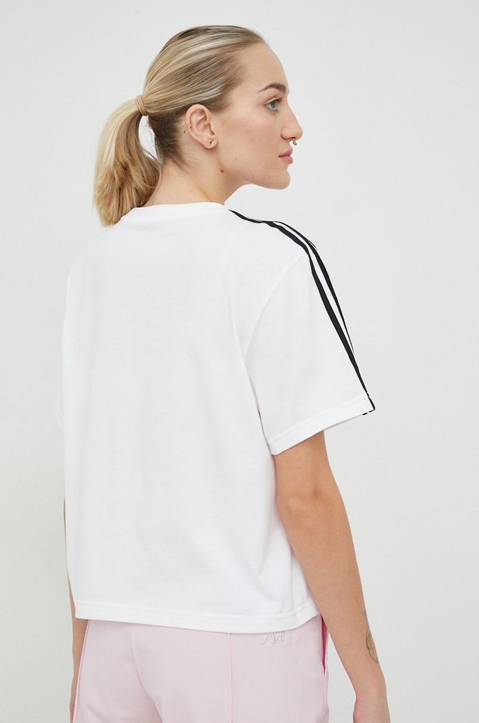 Oblečení Bavlněné tričko adidas HR4915 bílá