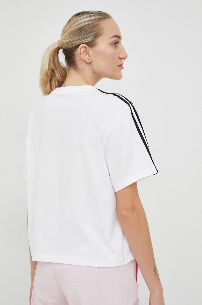 Oblečení Bavlněné tričko adidas HR4915 bílá