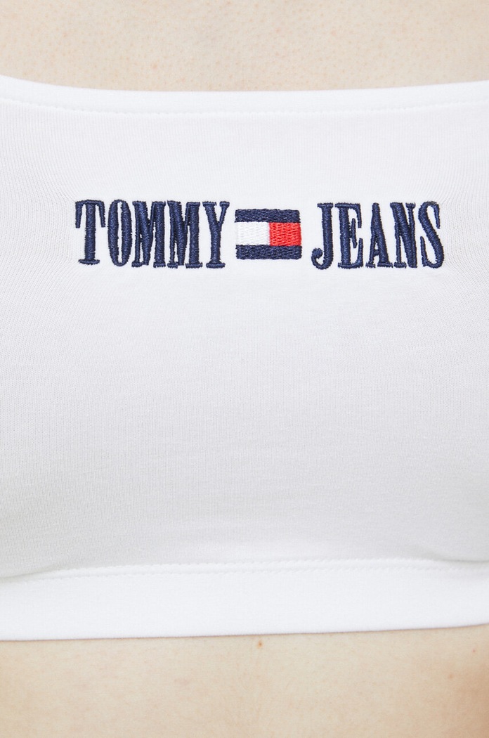 Top Tommy Jeans DW0DW15458.PPYX λευκό