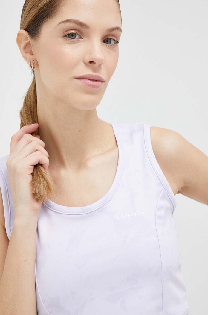 Columbia top sportowy Windgates II Cropped fioletowy 1931861.SS23