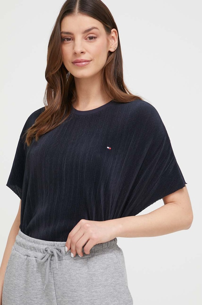 Μπλουζάκι πιτζάμας Tommy Hilfiger UW0UW04516.PPYX σκούρο μπλε SS23