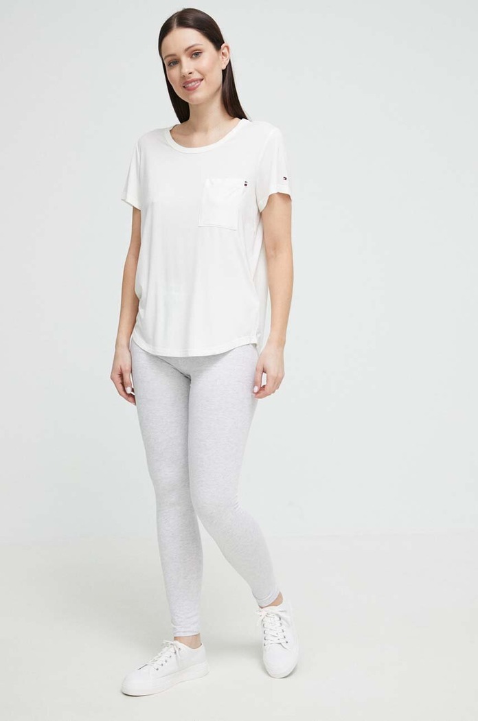 Tommy Hilfiger t-shirt lounge UW0UW04589.PPYX beżowy SS23