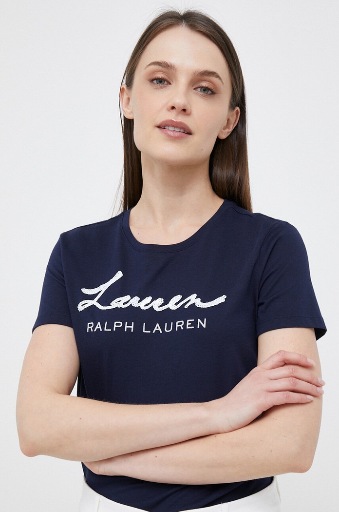 Lauren Ralph Lauren T-shirt granatowy 200903384