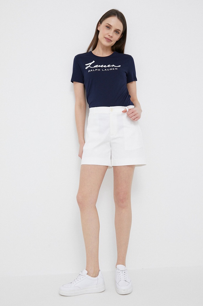 Lauren Ralph Lauren T-shirt 200903384 granatowy SS23