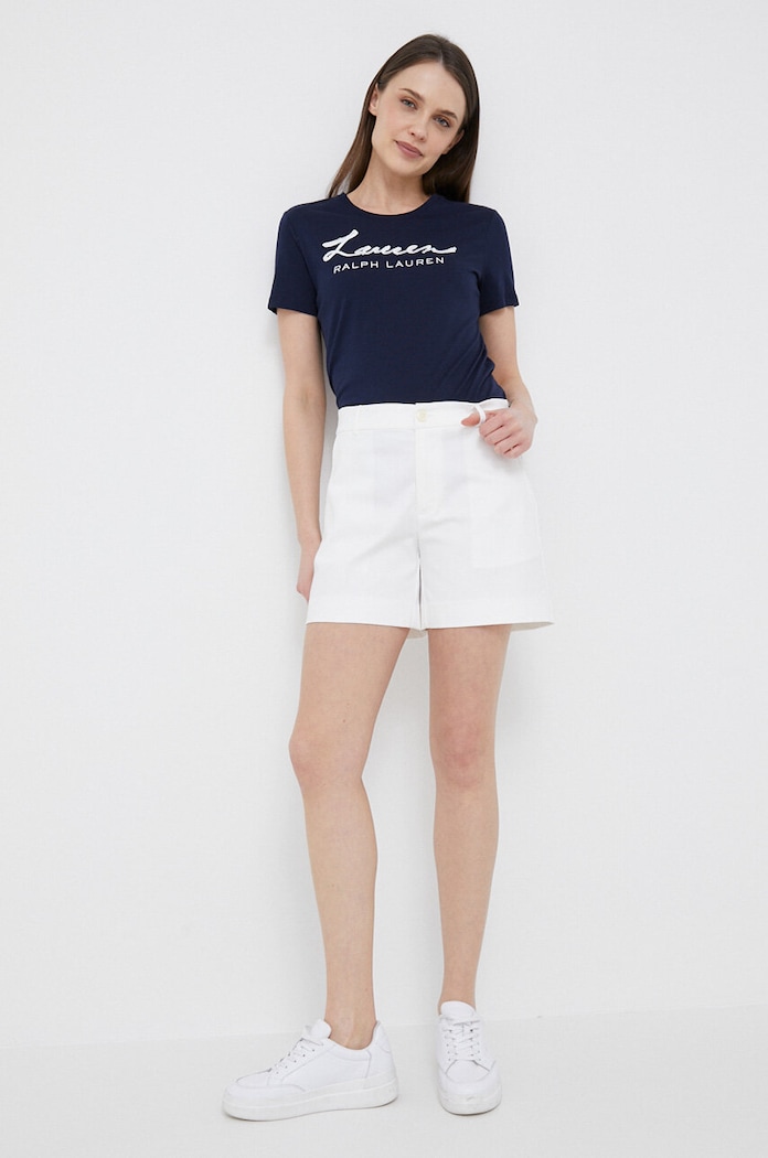 Lauren Ralph Lauren T-shirt 200903384 granatowy SS23