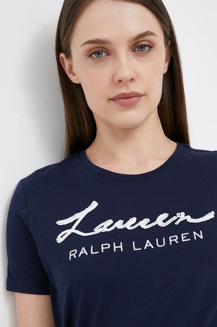 T-shirt Lauren Ralph Lauren 200903384 granatowy