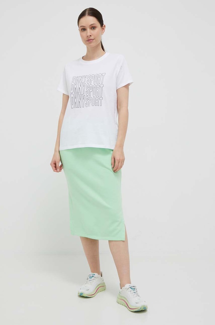 Bombažna kratka majica Dkny DP3T9319 bela SS23