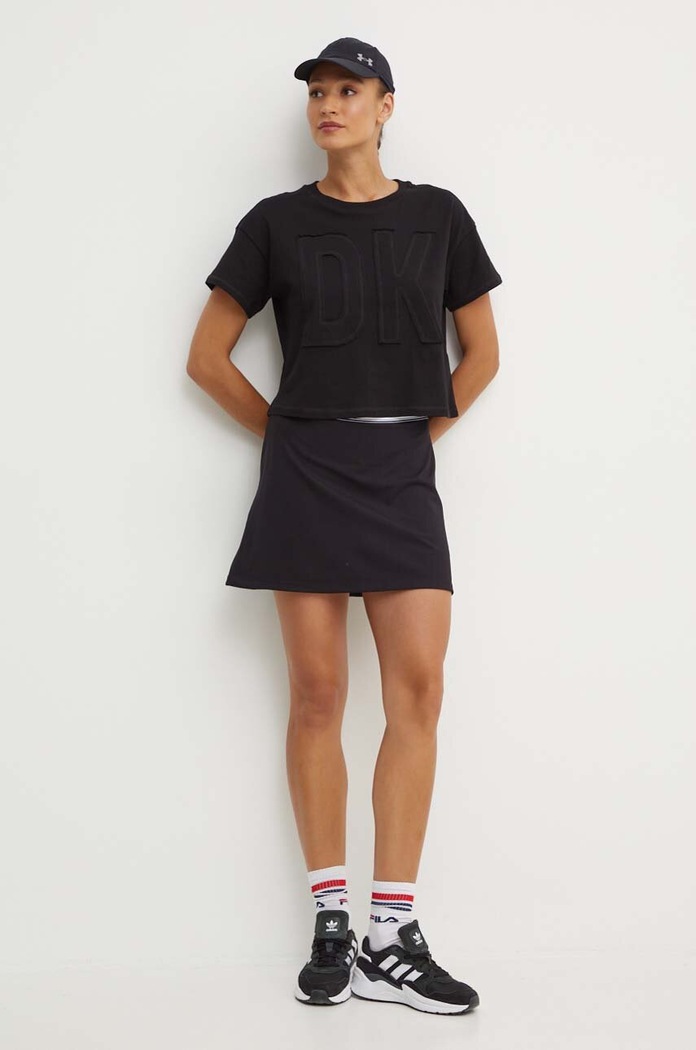 Dkny t-shirt bawełniany DP3T9218 czarny AW24