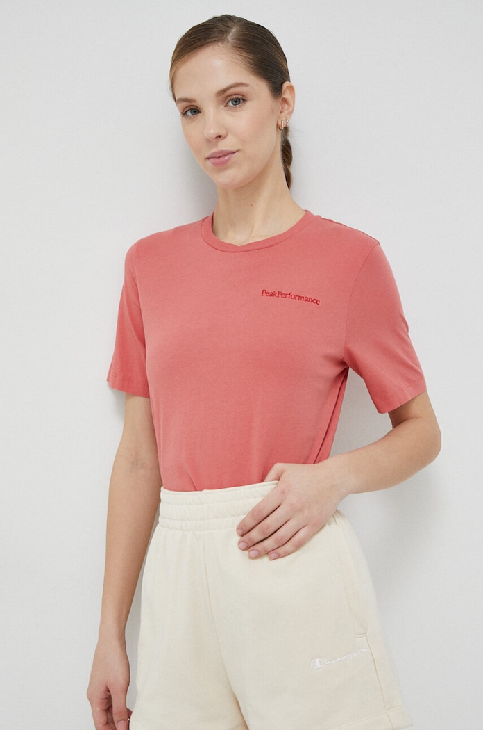 Peak Performance tricou din bumbac roz G78903