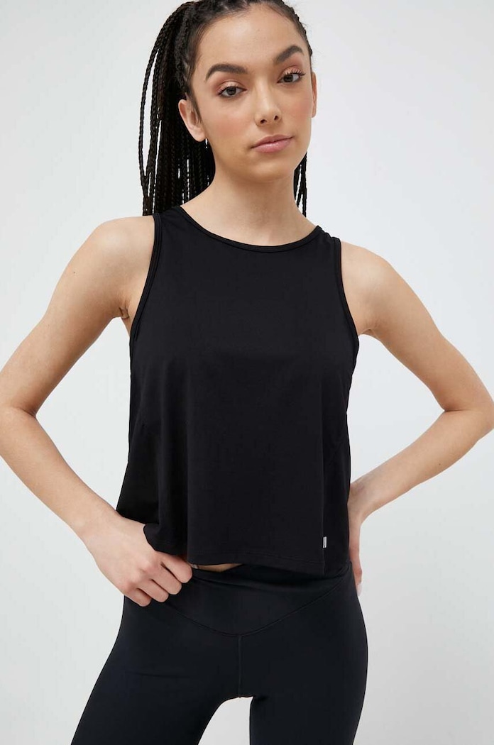 Top na jógu Casall s elastanem černá 22156