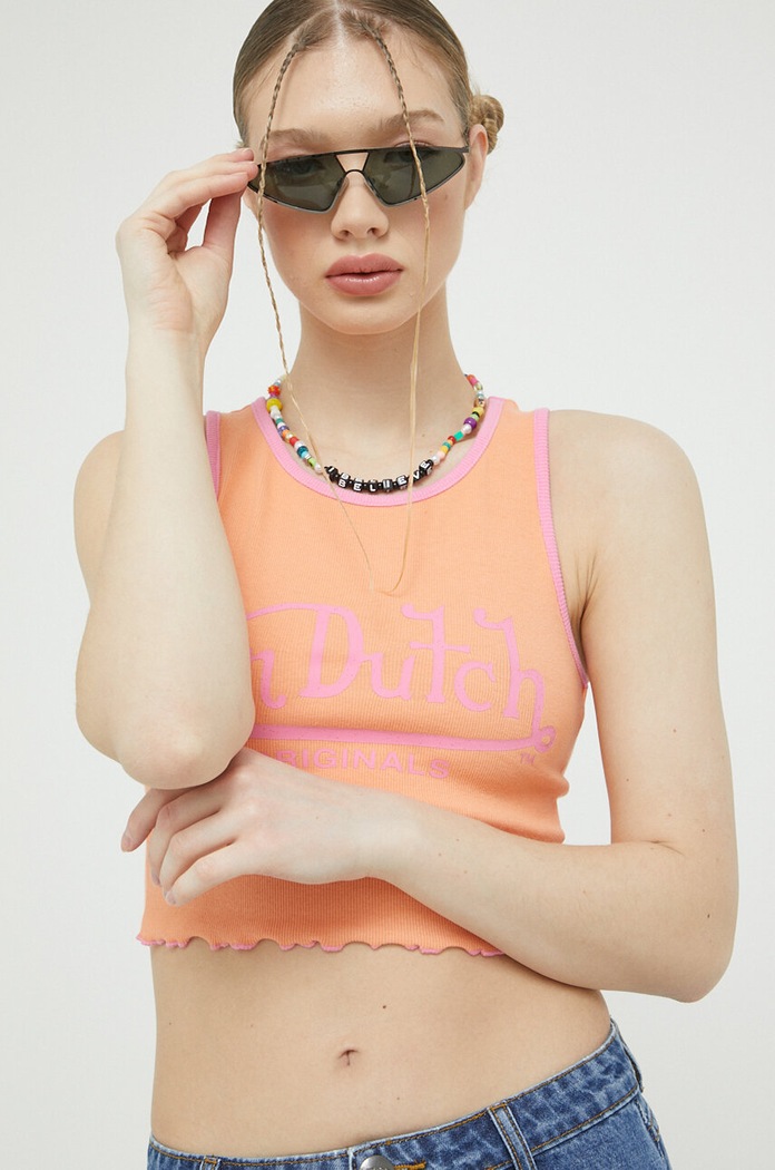 Top Von Dutch slim oranžová 6231061