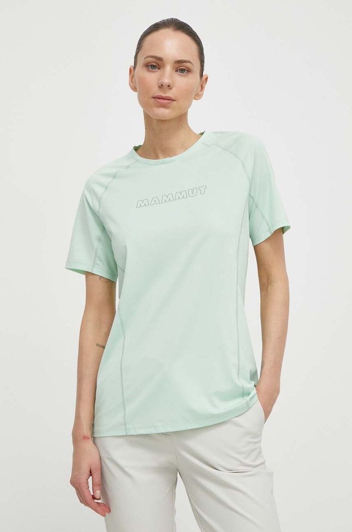Mammut tricou sport Selun FL Logo print verde 1017.05060
