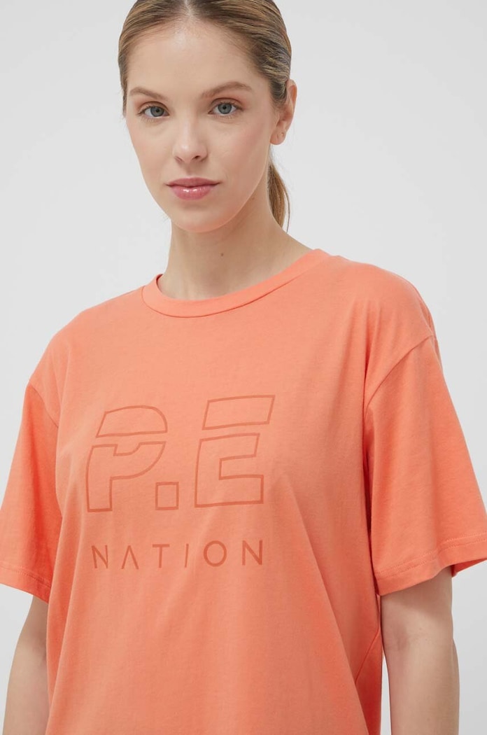 Bavlnené tričko P.E Nation relaxed oranžová 23PE2T088