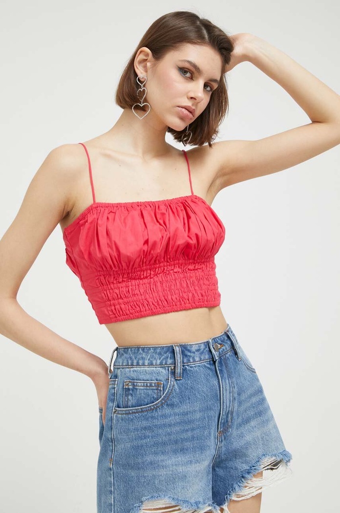 Abercrombie & Fitch top x The Trevor Project sima rózsaszín KI140.3368.640