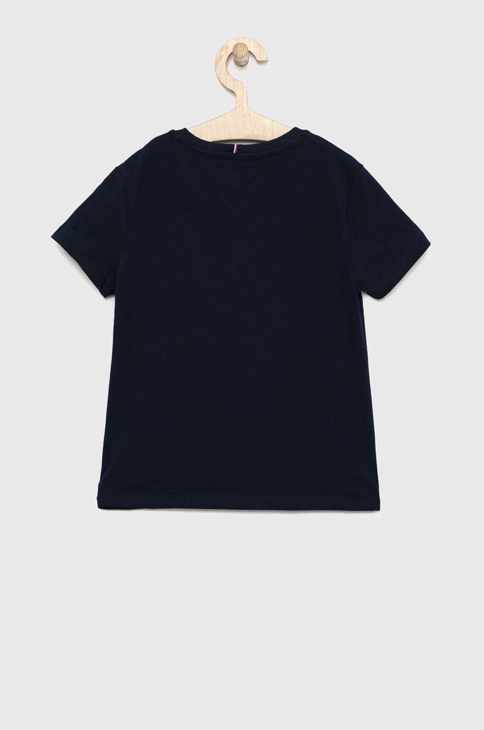 Dětské tričko Tommy Hilfiger KG0KG07081.PPYX námořnická modř SS23