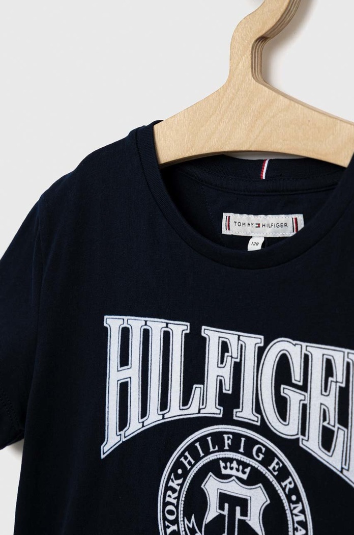 DÍVKA Dětské tričko Tommy Hilfiger KG0KG07081.PPYX námořnická modř