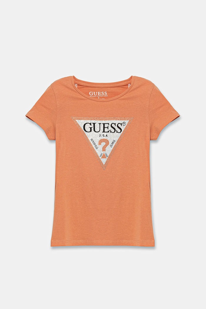 Παιδικό μπλουζάκι Guess στάμπα πορτοκαλί J2YI51.K6YW1.PPYX