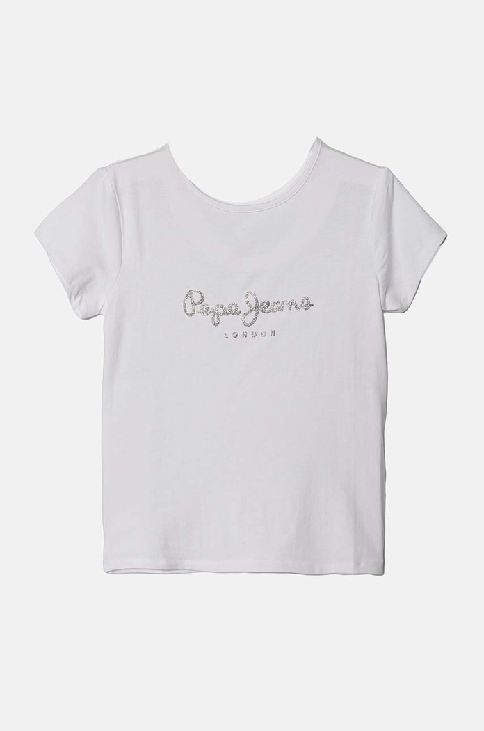 Детска тениска Pepe Jeans еластичен бял PG502924