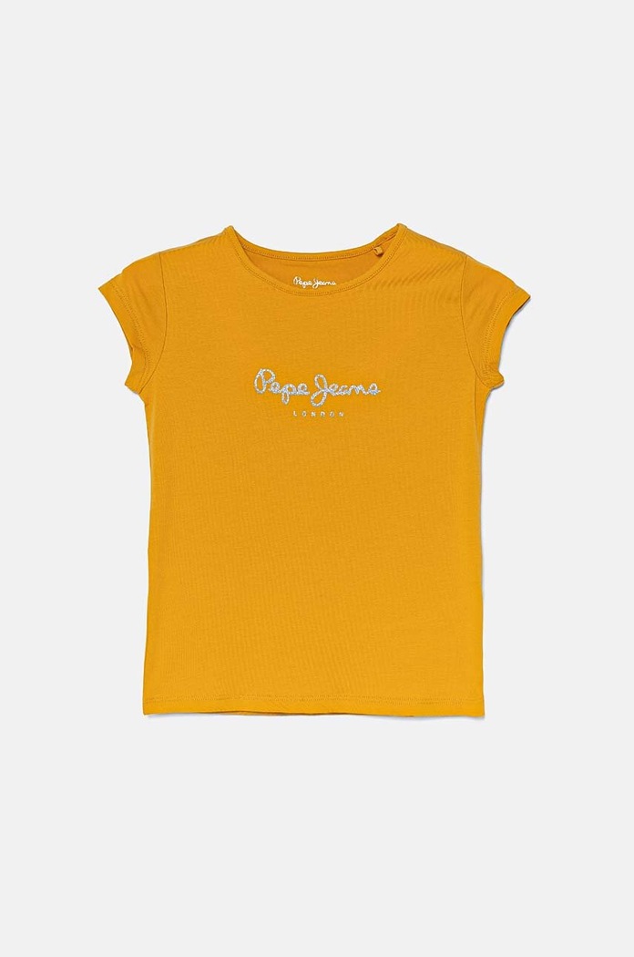 Pepe Jeans t-shirt dziecięcy z elastanem pomarańczowy PG502924