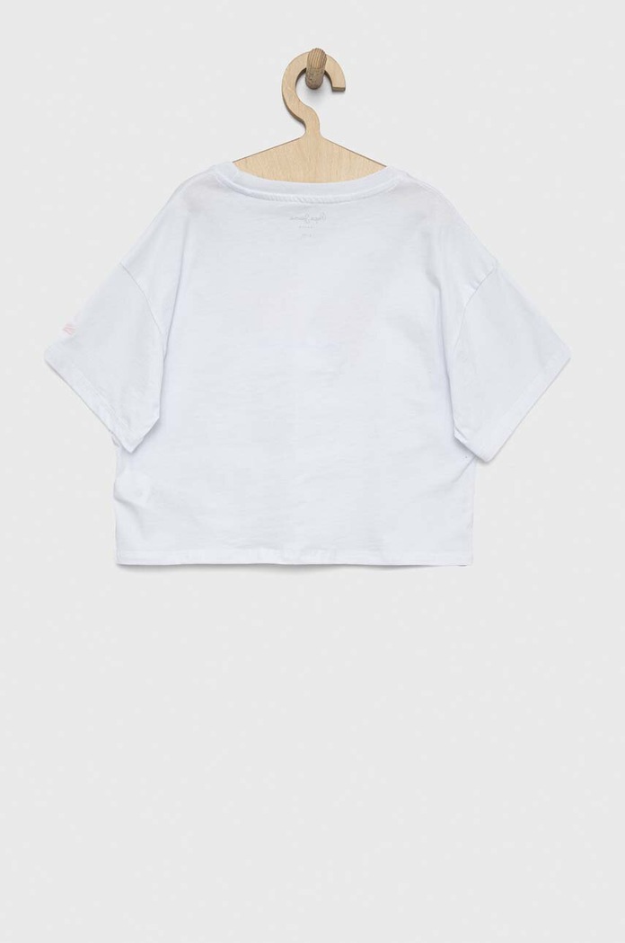 Pepe Jeans t-shirt bawełniany dziecięcy Non-denim PG502958 biały SS23