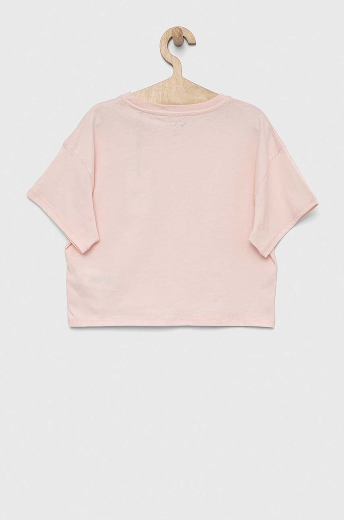 Dječja pamučna majica kratkih rukava Pepe Jeans Non-denim PG502958 roza SS23